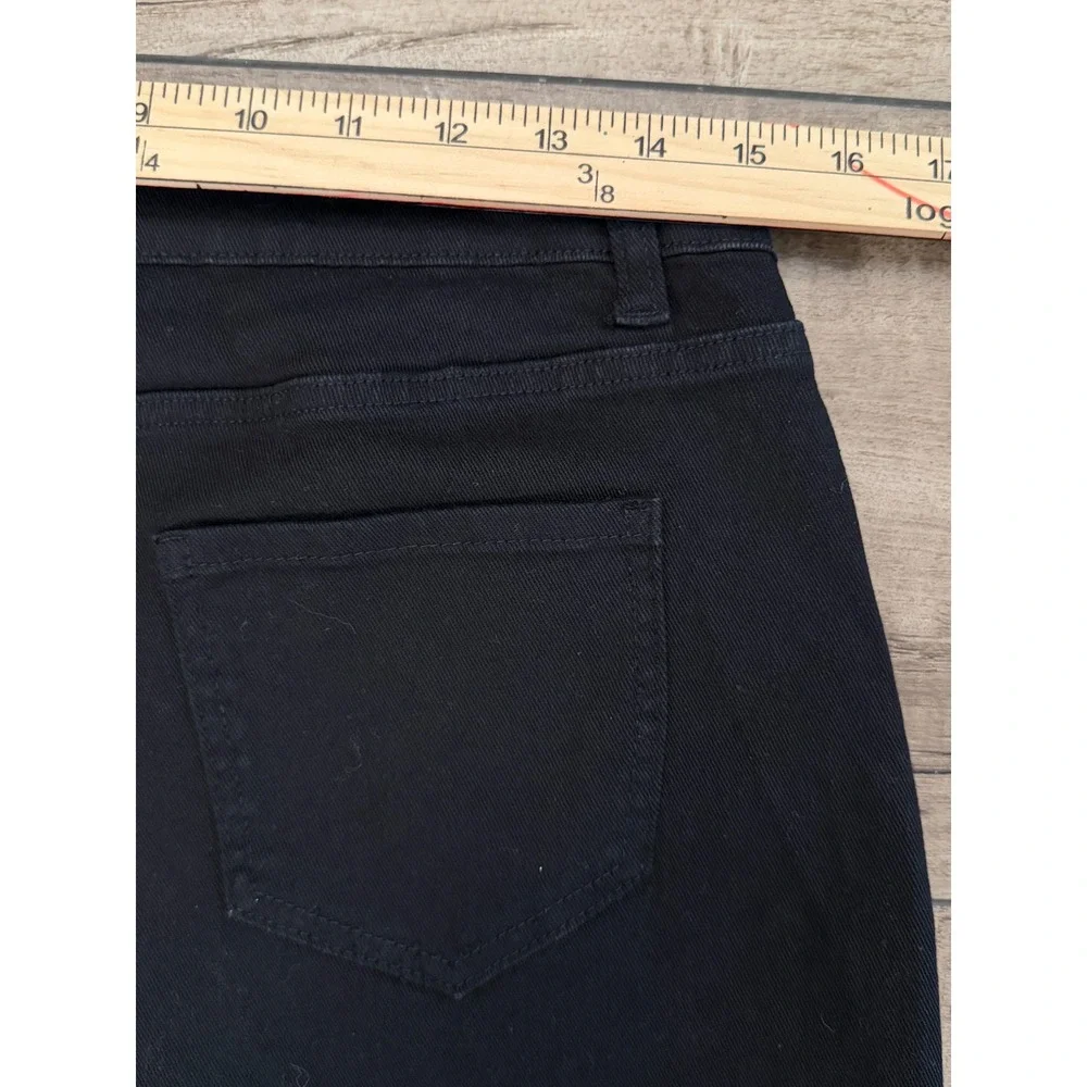 Altar'd State Black Fringe Denim Shorts High Waisted Frayed Hem Western Medium